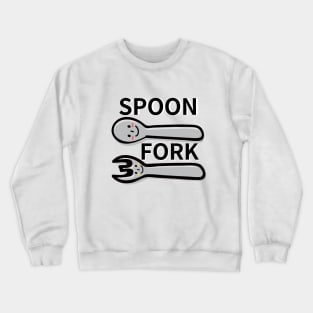 smile spoon and fork Crewneck Sweatshirt